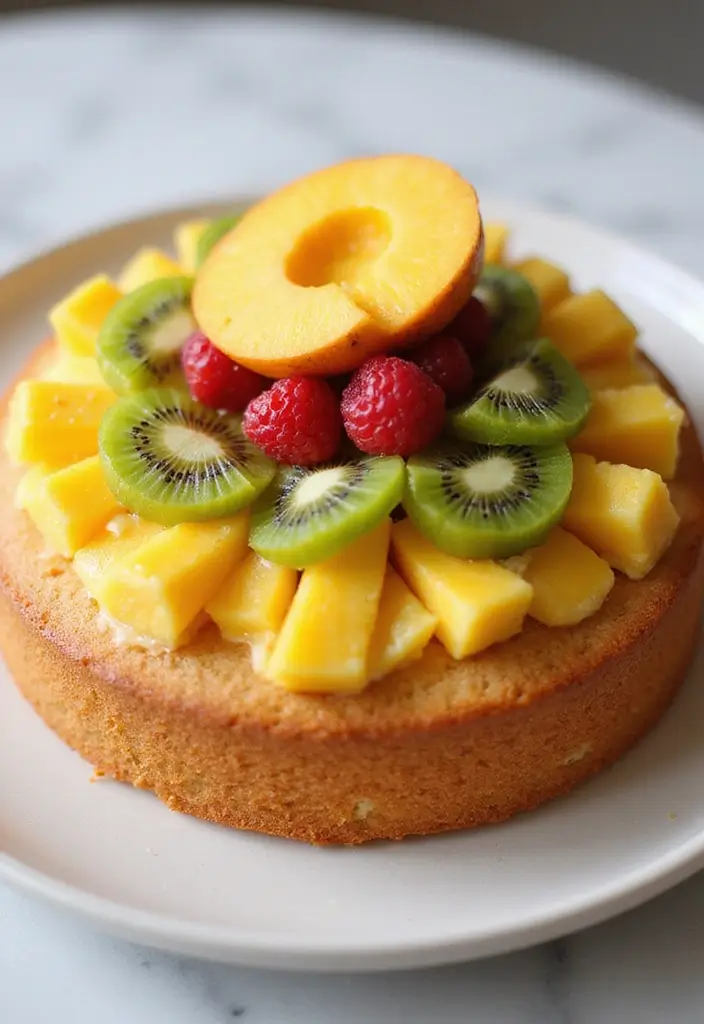 27 Angel Food Cake Dessert Recipes That Feel Light and Heavenly - 26. Tropical Fruit Angel Food Cake