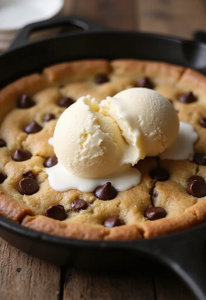 27 Cast Iron Skillet Dessert Recipes That Are Warm and Comforting - 1. Gluten-Free Chocolate Chip Skillet Cookie