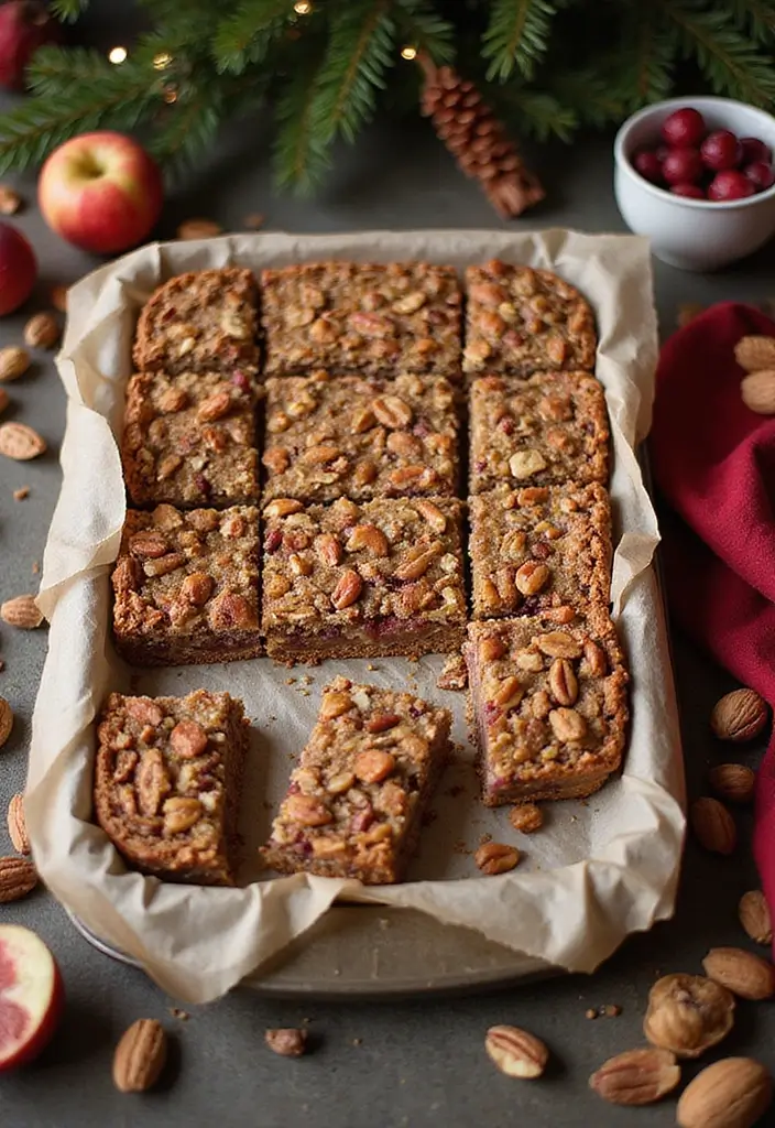 27 Christmas Dessert Recipes for a Crowd That Bring Holiday Joy 86 27 Christmas Dessert Recipes for a Crowd That Bring Holiday Joy - 14. Nutty Fruit Bars