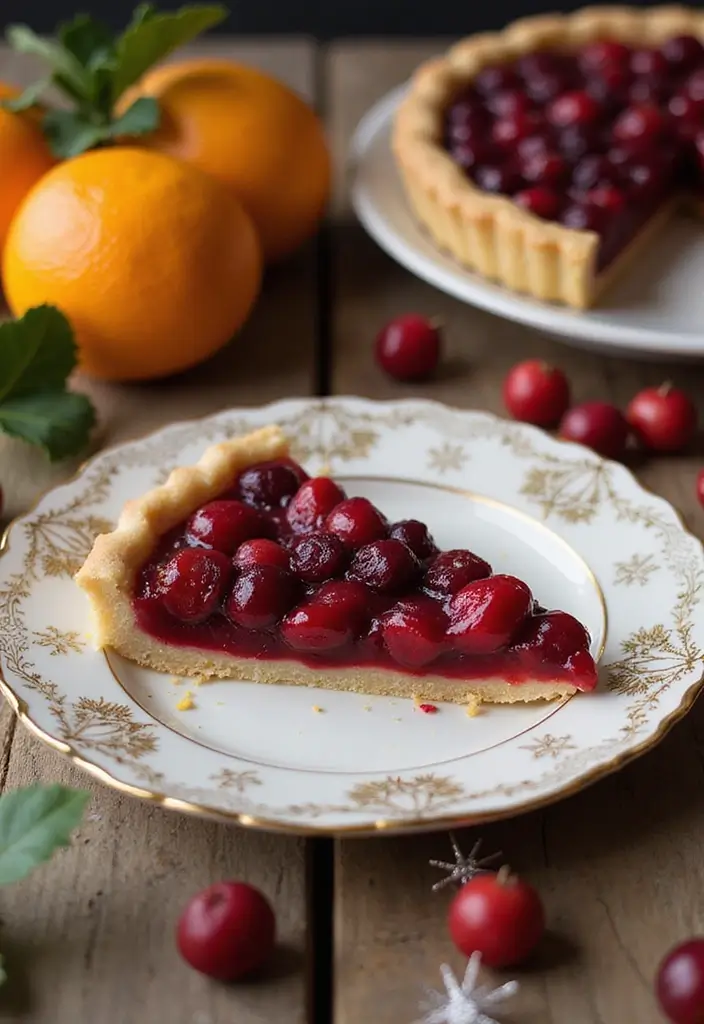 27 Christmas Dessert Recipes for a Crowd That Bring Holiday Joy 39 27 Christmas Dessert Recipes for a Crowd That Bring Holiday Joy - 7. Cranberry Orange Tart