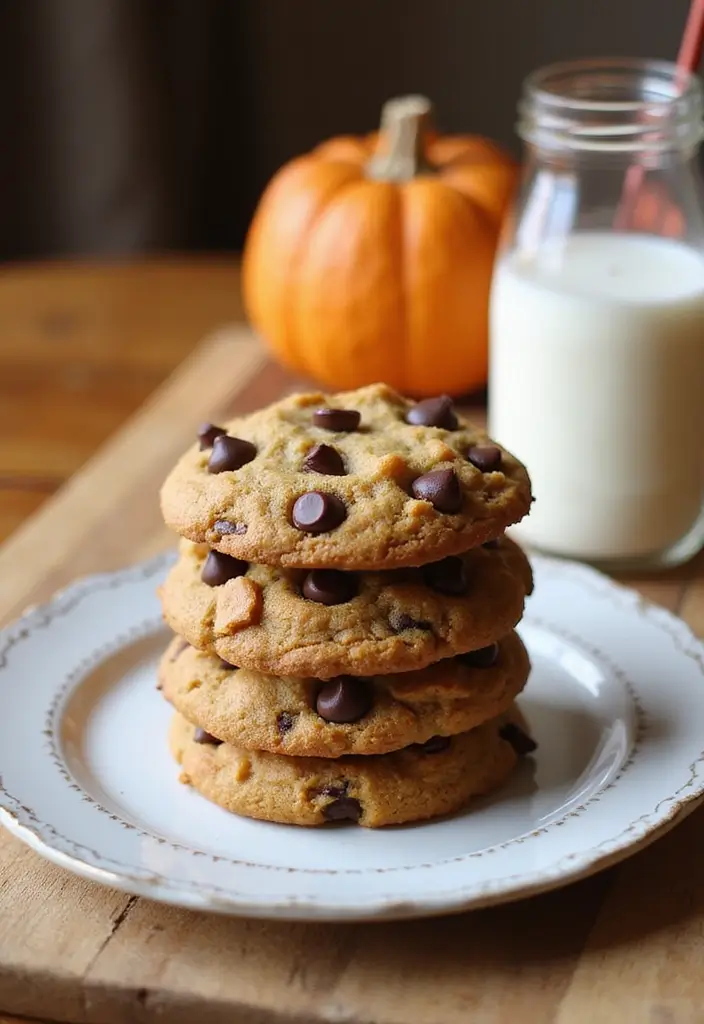 27 Dairy Free Pumpkin Dessert Recipes Perfect for Fall 96 27 Dairy Free Pumpkin Dessert Recipes Perfect for Fall - 16. Pumpkin Chocolate Chip Cookies