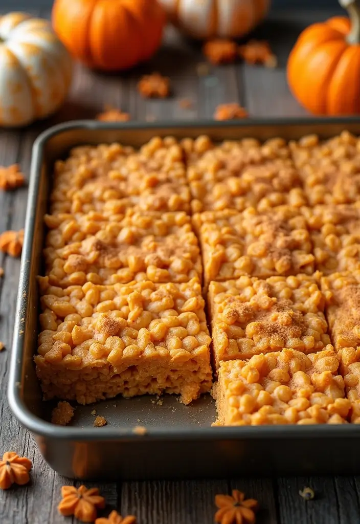 27 Dairy Free Pumpkin Dessert Recipes Perfect for Fall 145 27 Dairy Free Pumpkin Dessert Recipes Perfect for Fall - 23. Pumpkin Rice Crispy Treats