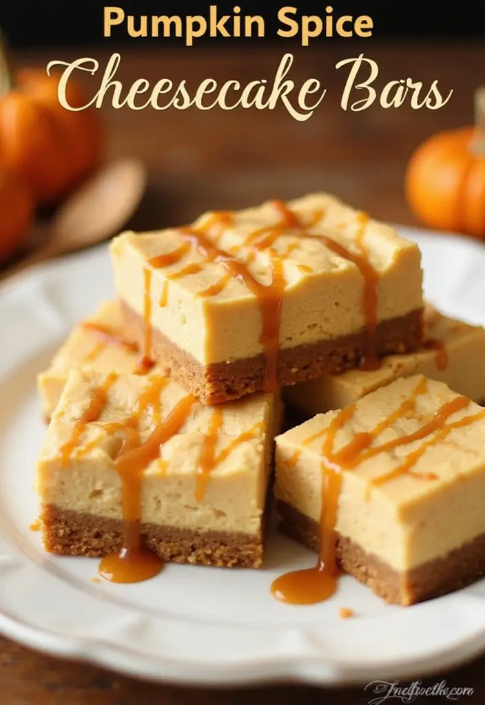 27 Dairy Free Pumpkin Dessert Recipes Perfect for Fall 166 27 Dairy Free Pumpkin Dessert Recipes Perfect for Fall - 26. Pumpkin Spice Cheesecake Bars