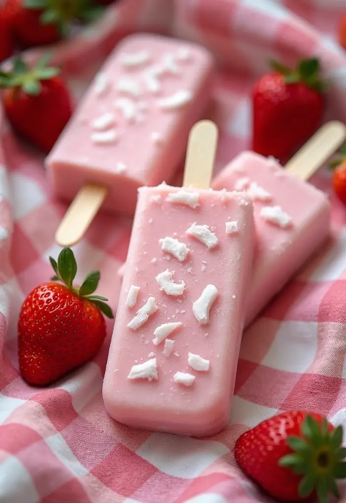 27 Easy Vegan Dessert Recipes Using Just 4 Ingredients 69 27 Easy Vegan Dessert Recipes Using Just 4 Ingredients - 11. Strawberry Coconut Popsicles