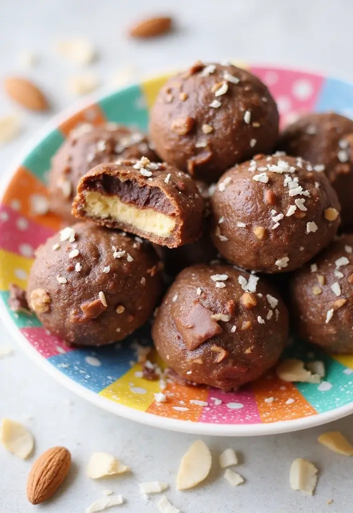 27 Easy Vegan Dessert Recipes Using Just 4 Ingredients 41 27 Easy Vegan Dessert Recipes Using Just 4 Ingredients - 7. Almond Joy Energy Bites