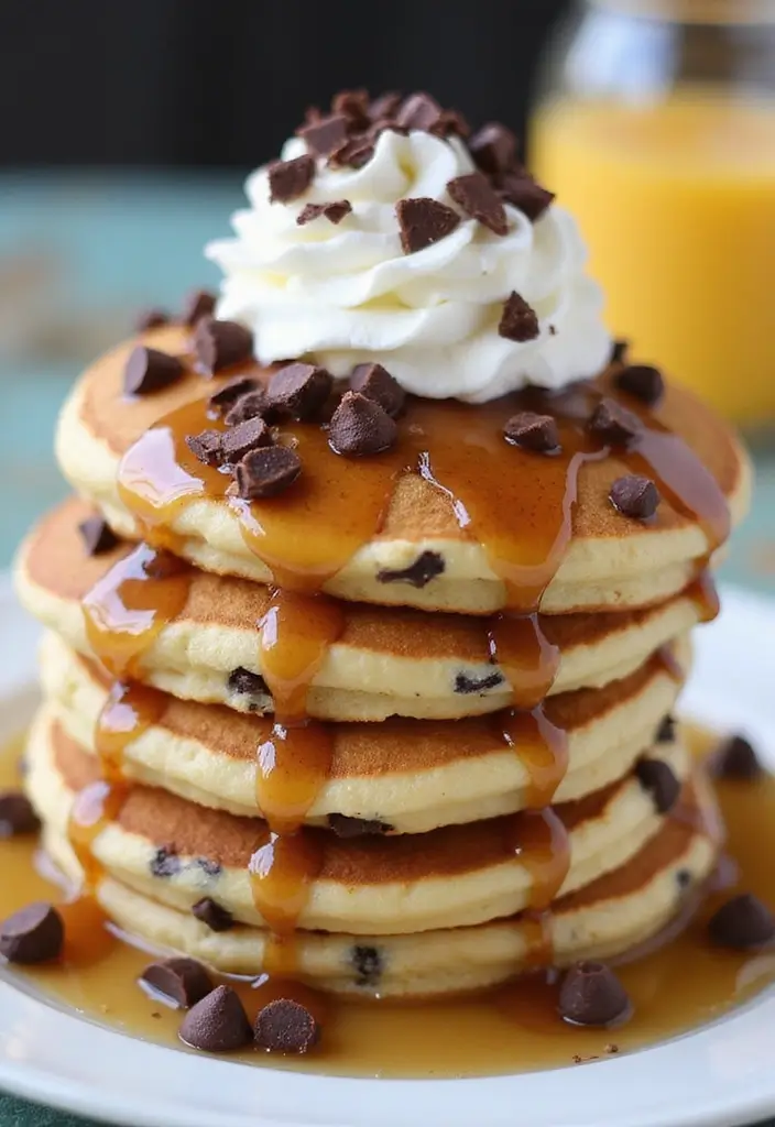 27 Half and Half Dessert Recipes That Add Creamy Perfection 104 27 Half and Half Dessert Recipes That Add Creamy Perfection - 16. Half and Half Chocolate Chip Pancakes