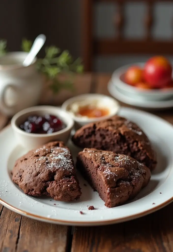 27 Half and Half Dessert Recipes That Add Creamy Perfection 111 27 Half and Half Dessert Recipes That Add Creamy Perfection - 17. Half and Half Chocolate Scones