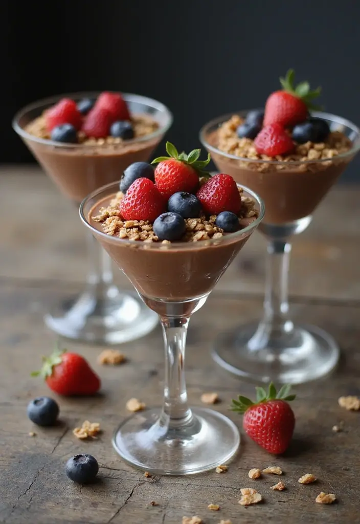 27 Half and Half Dessert Recipes That Add Creamy Perfection 167 27 Half and Half Dessert Recipes That Add Creamy Perfection - 25. Half and Half Chocolate Berry Parfait