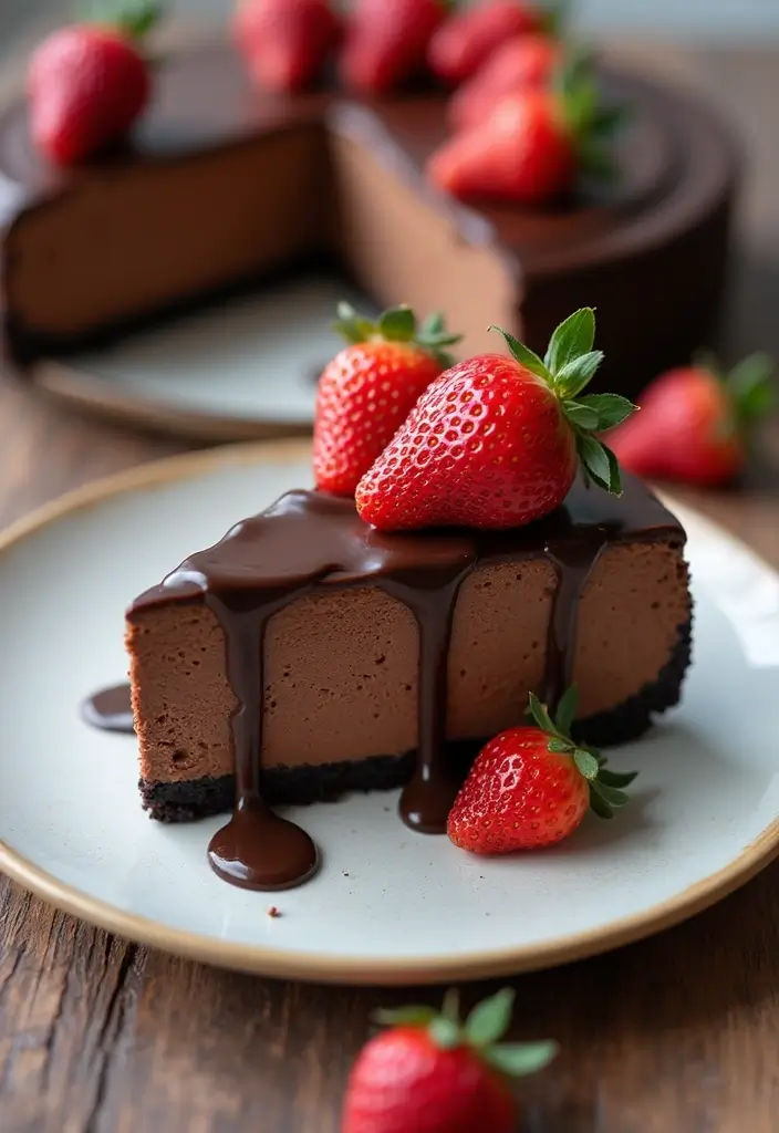 27 Half and Half Dessert Recipes That Add Creamy Perfection 36 27 Half and Half Dessert Recipes That Add Creamy Perfection - 6. Half and Half Chocolate Cheesecake