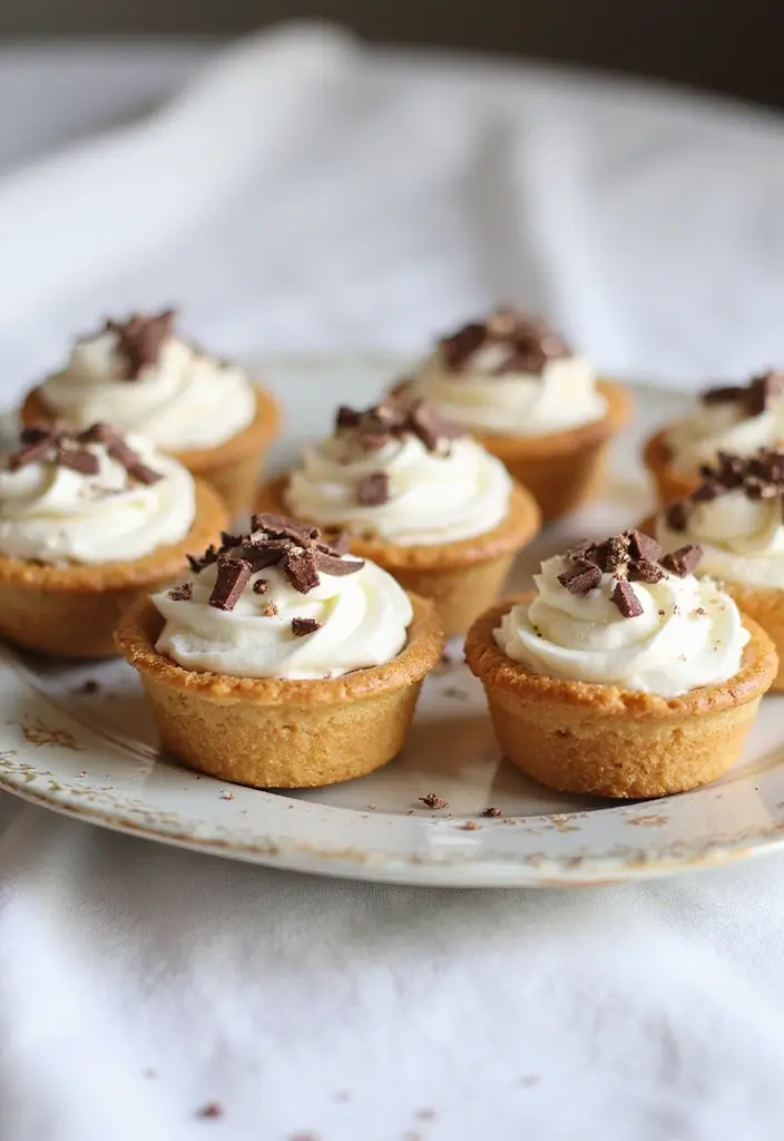 30+ Dessert Recipes with Whipped Cream for Fluffy and Dreamy Treats - 10. Peanut Butter Whipped Cream Tarts