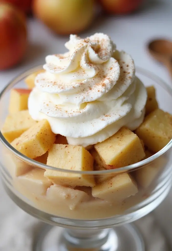 30+ Dessert Recipes with Whipped Cream for Fluffy and Dreamy Treats - 17. No-Bake Apple Cream Delight