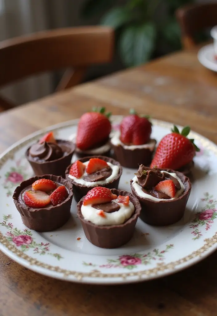 30+ Dessert Recipes with Whipped Cream for Fluffy and Dreamy Treats - 18. Chocolate Covered Strawberry Whipped Cream Cups
