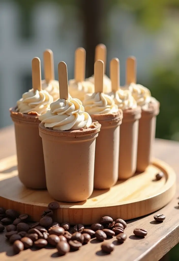 30+ Dessert Recipes with Whipped Cream for Fluffy and Dreamy Treats - 20. Mocha Whipped Cream Popsicles