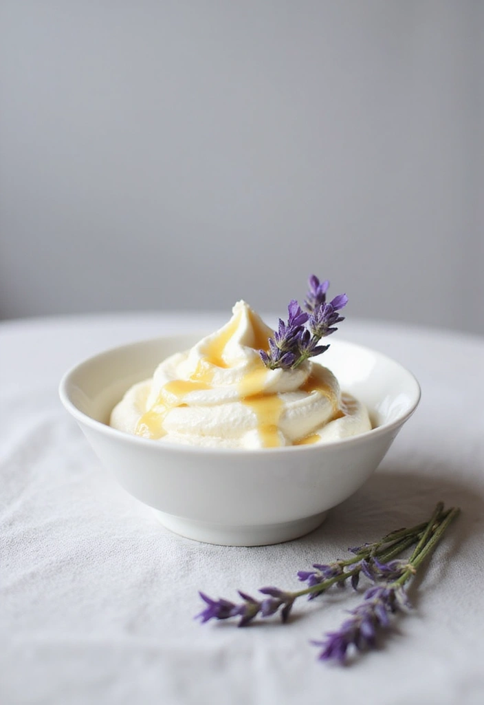 30+ Dessert Recipes with Whipped Cream for Fluffy and Dreamy Treats - 28. Lavender Honey Whipped Cream