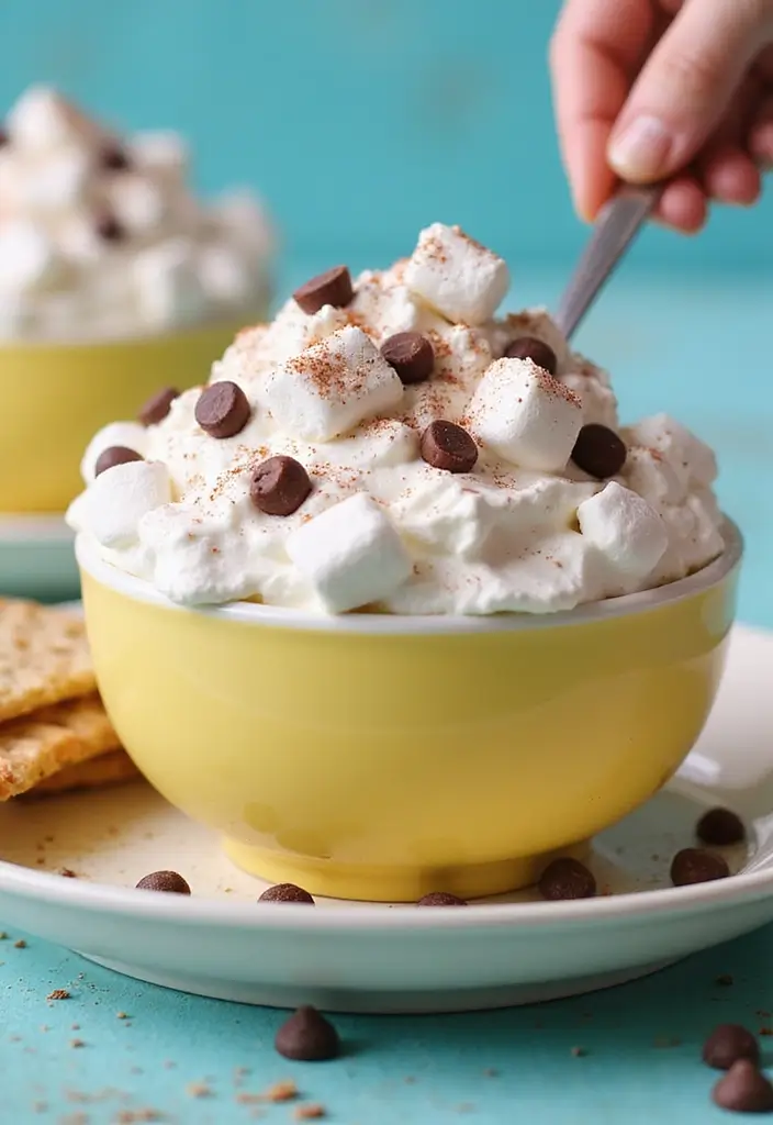 30+ Dessert Recipes with Whipped Cream for Fluffy and Dreamy Treats - 8. Creamy Chocolate Chip Fluff