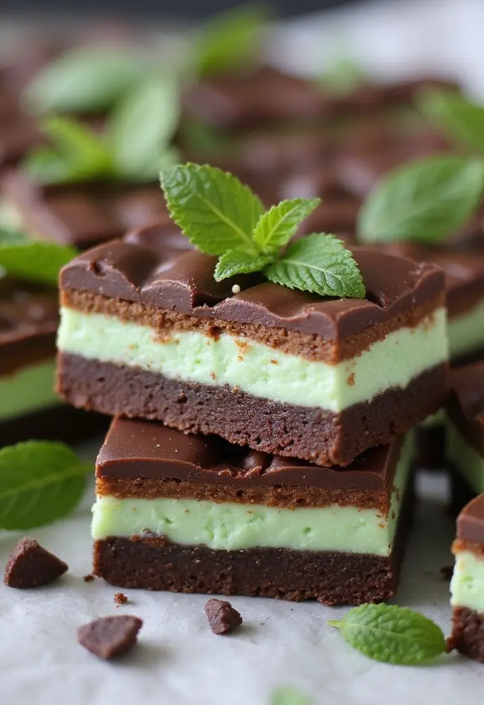 30+ Easy Dessert Bar Recipes with Cake Mixes That Everyone Will Enjoy 151 30+ Easy Dessert Bar Recipes with Cake Mixes That Everyone Will Enjoy - 23. Chocolate Mint Layer Bars