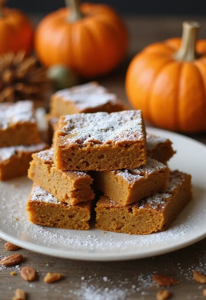 30+ Easy Dessert Bar Recipes with Cake Mixes That Everyone Will Enjoy 158 30+ Easy Dessert Bar Recipes with Cake Mixes That Everyone Will Enjoy - 24. Pumpkin Spice Blondies