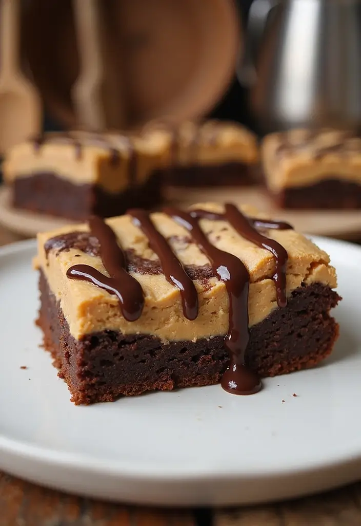 30+ Easy Dessert Bar Recipes with Cake Mixes That Everyone Will Enjoy 15 30+ Easy Dessert Bar Recipes with Cake Mixes That Everyone Will Enjoy - 3. Peanut Butter Swirl Brownies
