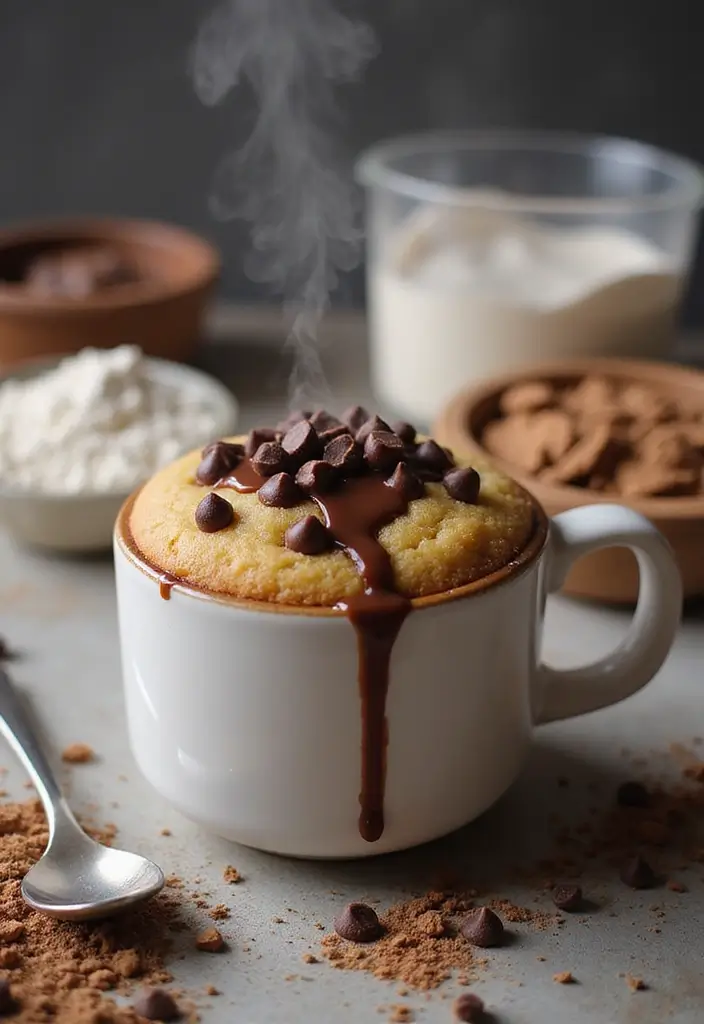 30+ Easy Dessert Recipes with Chocolate Chips That Melt in Your Mouth 29 30+ Easy Dessert Recipes with Chocolate Chips That Melt in Your Mouth - 5. Chocolate Chip Mug Cake
