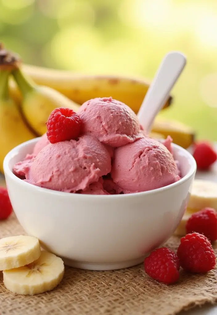 30+ Easy Dessert Recipes with Just a Few Ingredients for Busy Days 23 30+ Easy Dessert Recipes with Just a Few Ingredients for Busy Days - 5. Raspberry Banana Nice Cream