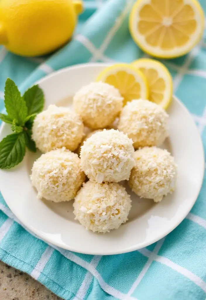 30+ Easy Dessert Recipes with Just a Few Ingredients for Busy Days 33 30+ Easy Dessert Recipes with Just a Few Ingredients for Busy Days - 7. Lemon Coconut Energy Bites