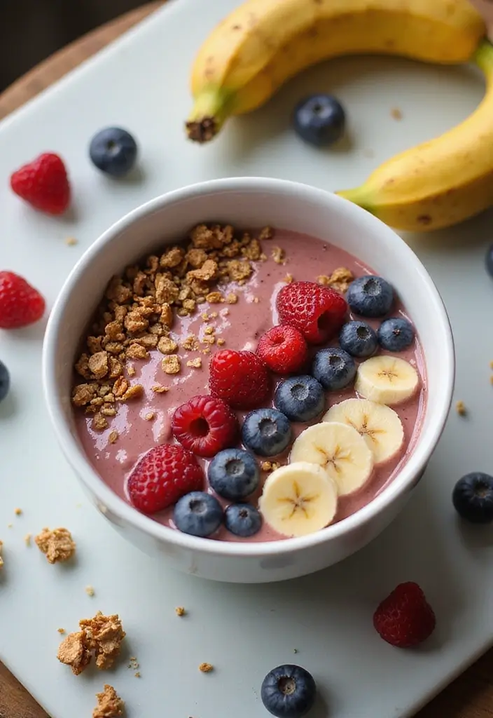 30+ Easy Peanut Butter Dessert Recipes That Will Make You Smile 160 30+ Easy Peanut Butter Dessert Recipes That Will Make You Smile - 26. Peanut Butter and Jelly Smoothie Bowl