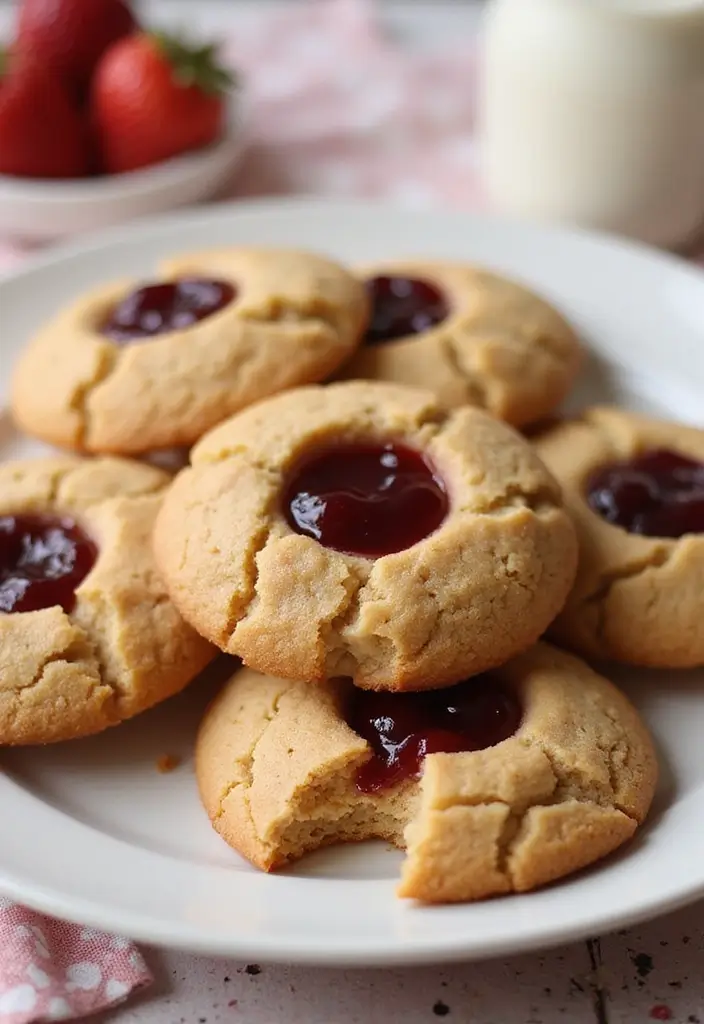 30+ Easy Peanut Butter Dessert Recipes That Will Make You Smile 186 30+ Easy Peanut Butter Dessert Recipes That Will Make You Smile - 30. Peanut Butter and Jelly Cookies