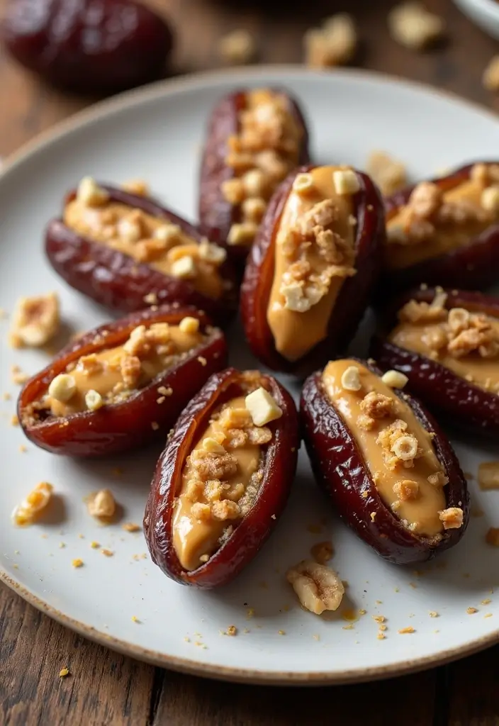 30+ Easy Peanut Butter Dessert Recipes That Will Make You Smile 21 30+ Easy Peanut Butter Dessert Recipes That Will Make You Smile - 5. Peanut Butter Stuffed Dates
