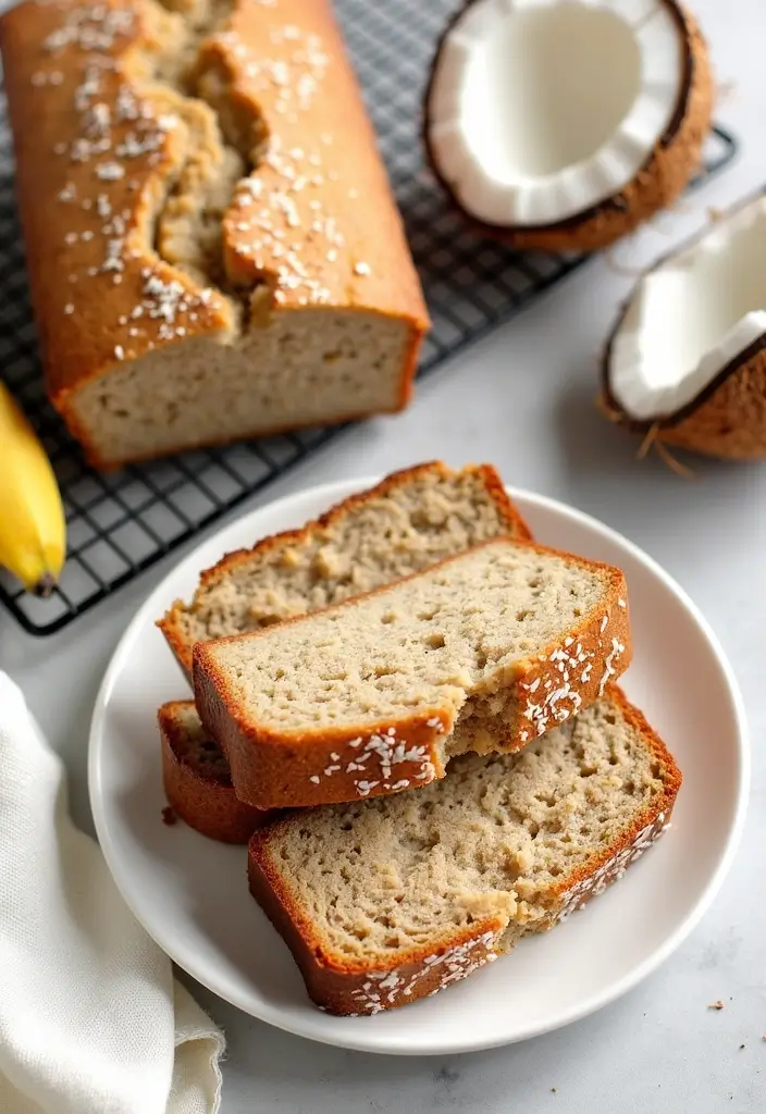30+ Healthy Gluten Free Dessert Recipes for Every Sweet Tooth 8 30+ Healthy Gluten Free Dessert Recipes for Every Sweet Tooth - 2. Coconut Flour Banana Bread