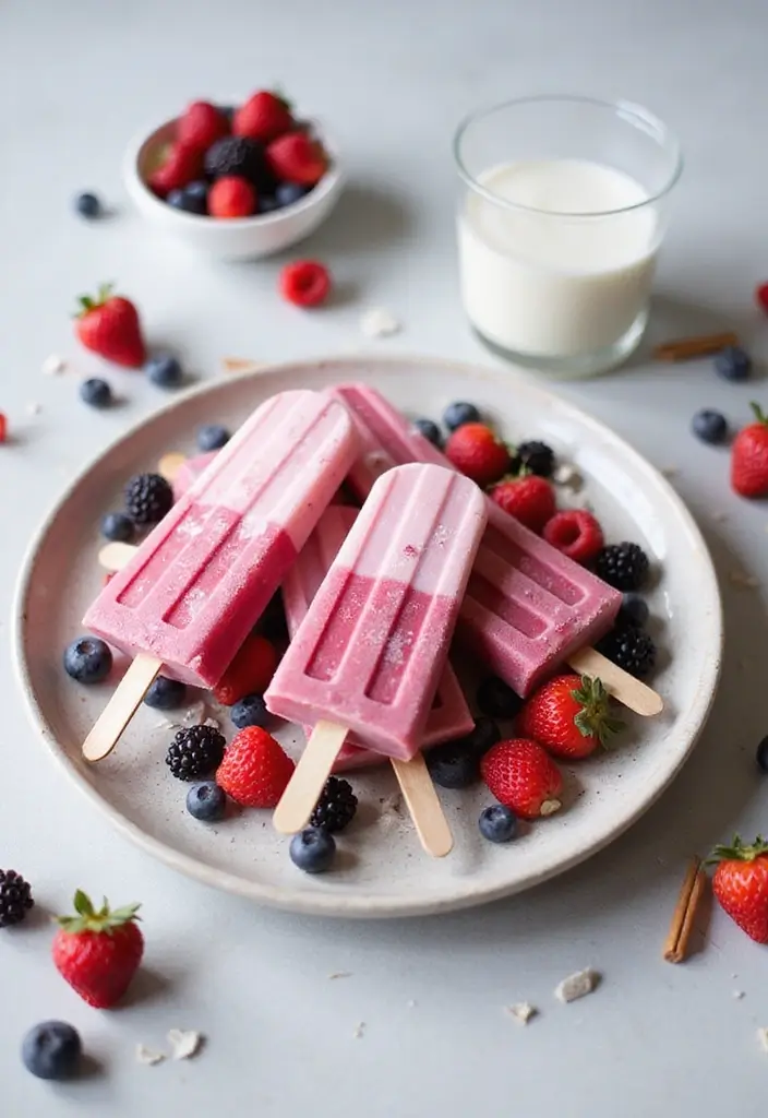 30+ Healthy Gluten Free Dessert Recipes for Every Sweet Tooth 36 30+ Healthy Gluten Free Dessert Recipes for Every Sweet Tooth - 6. Berry Coconut Popsicles