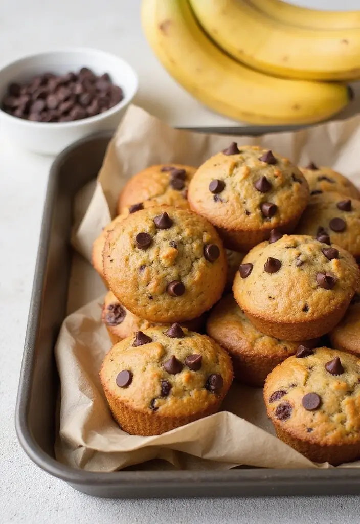 30+ Healthy Gluten Free Dessert Recipes for Every Sweet Tooth 43 30+ Healthy Gluten Free Dessert Recipes for Every Sweet Tooth - 7. Healthy Chocolate Chip Banana Muffins