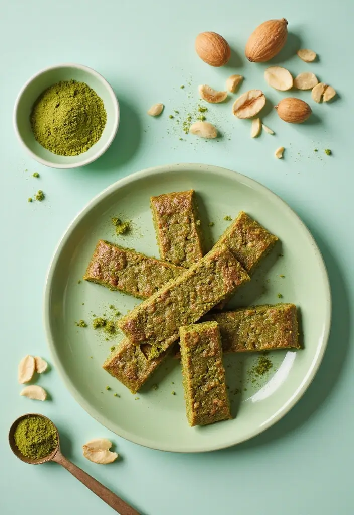 30+ Healthy No-Bake Dessert Recipes That Satisfy Guilt-Free 65 30+ Healthy No-Bake Dessert Recipes That Satisfy Guilt-Free - 11. Matcha Energy Bars