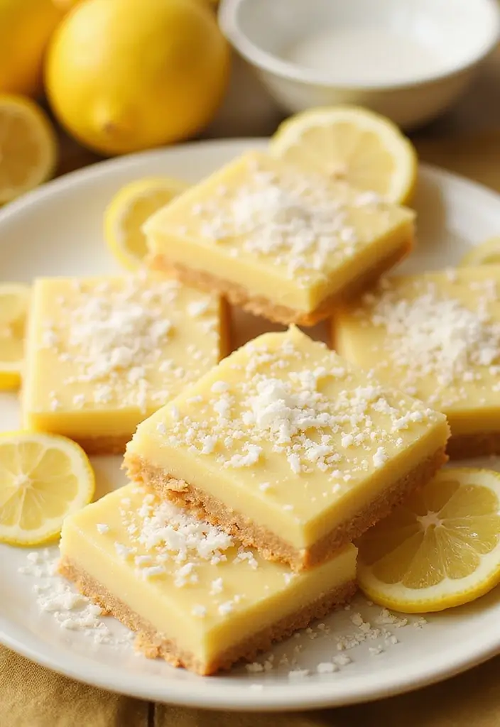 30+ Healthy No-Bake Dessert Recipes That Satisfy Guilt-Free 106 30+ Healthy No-Bake Dessert Recipes That Satisfy Guilt-Free - 18. Lemon Coconut Bars