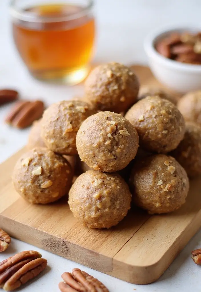 30+ Healthy No-Bake Dessert Recipes That Satisfy Guilt-Free 29 30+ Healthy No-Bake Dessert Recipes That Satisfy Guilt-Free - 5. Maple Pecan Pie Energy Balls