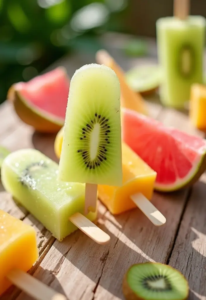 30+ Healthy No-Bake Dessert Recipes That Satisfy Guilt-Free 53 30+ Healthy No-Bake Dessert Recipes That Satisfy Guilt-Free - 9. Kiwi Coconut Popsicles