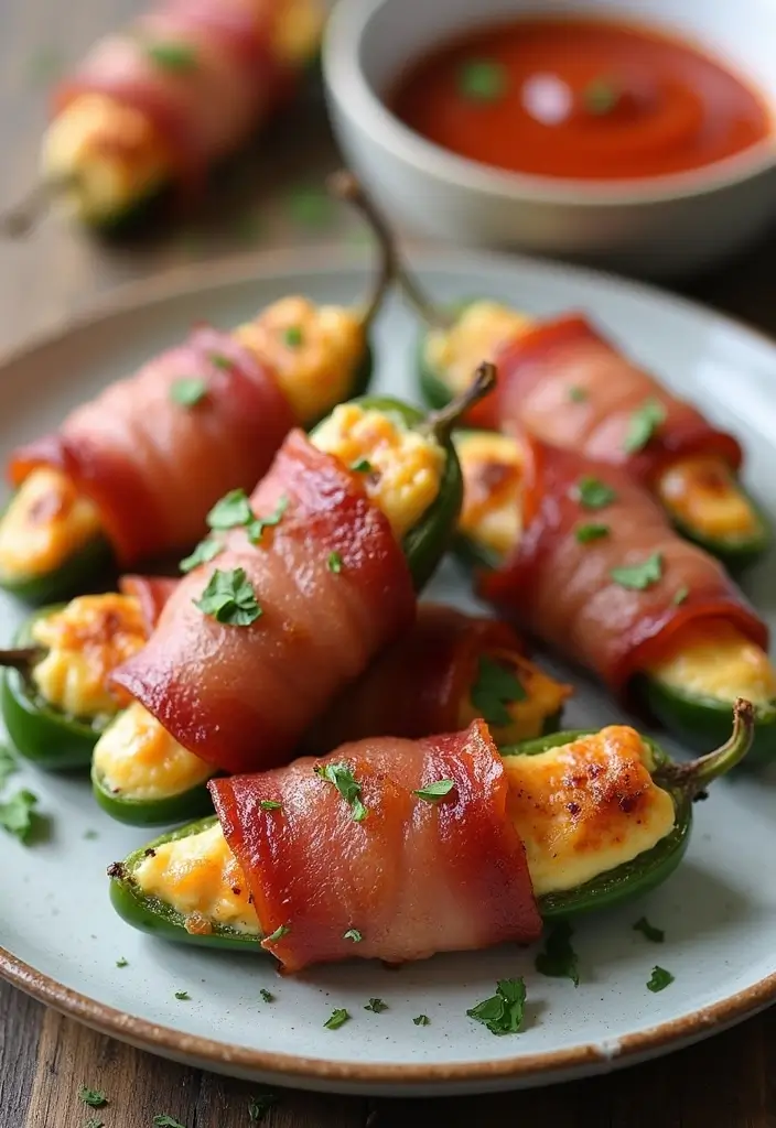 30+ Keto Dessert Recipes with Cream Cheese That Are Low-Carb Heaven 162 30+ Keto Dessert Recipes with Cream Cheese That Are Low-Carb Heaven - 26. Cream Cheese Bacon-Wrapped Jalapeños