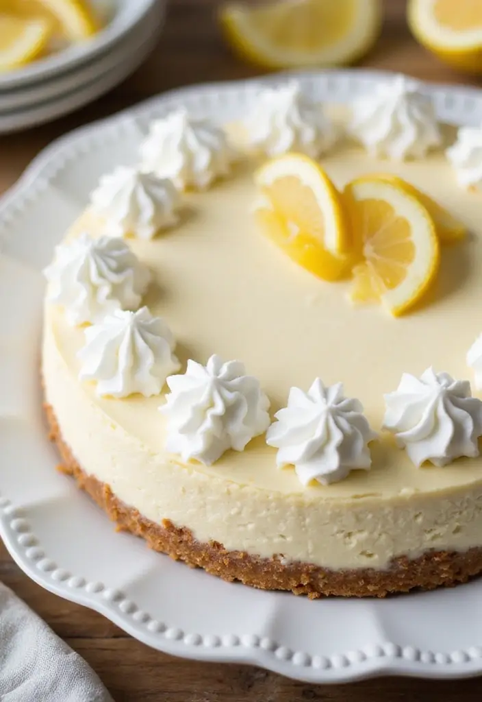 30+ Lemon Cream Cheese Dessert Recipes That Are Zesty and Light 13 30+ Lemon Cream Cheese Dessert Recipes That Are Zesty and Light - 3. No-Bake Lemon Cream Cheese Cheesecake