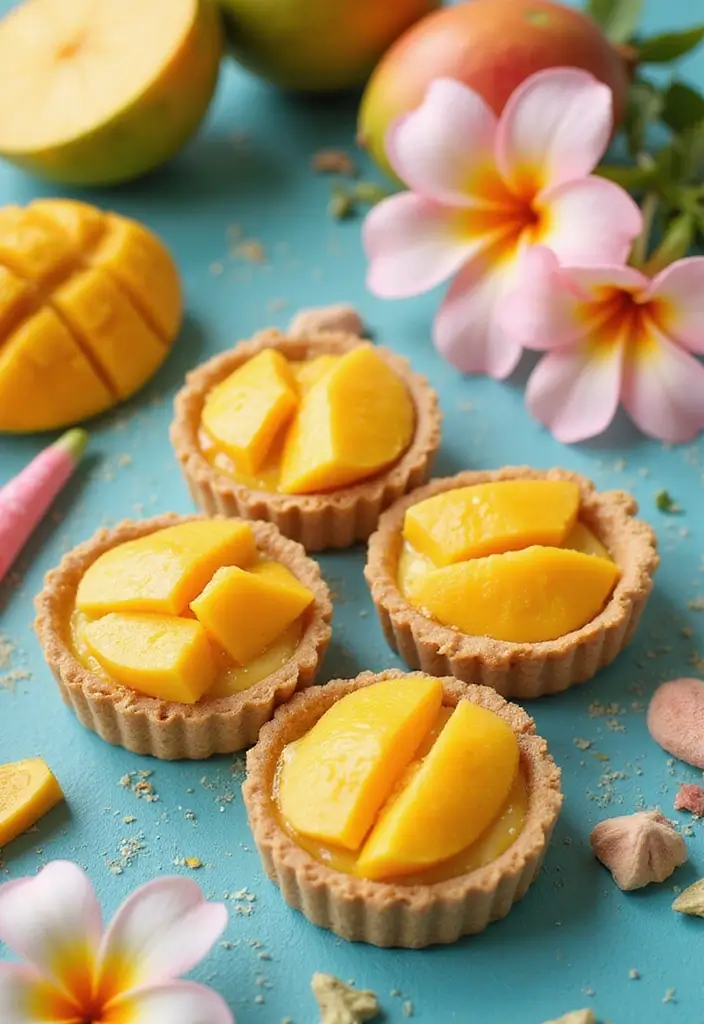 30+ Mini Tart Dessert Recipes That Are Easy, Cute, and Delicious 130 30+ Mini Tart Dessert Recipes That Are Easy, Cute, and Delicious - 19. Tropical Mango Mini Tarts