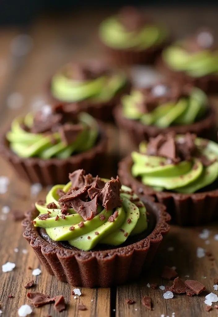 30+ Mini Tart Dessert Recipes That Are Easy, Cute, and Delicious 8 30+ Mini Tart Dessert Recipes That Are Easy, Cute, and Delicious - 2. Chocolate Avocado Mini Tarts