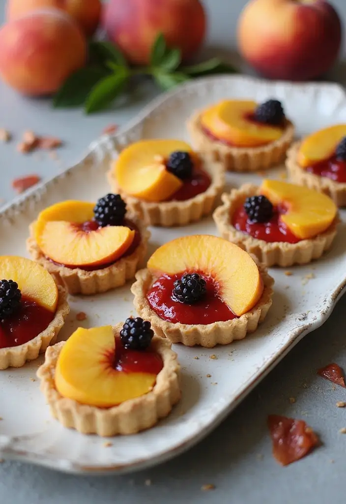 30+ Mini Tart Dessert Recipes That Are Easy, Cute, and Delicious 137 30+ Mini Tart Dessert Recipes That Are Easy, Cute, and Delicious - 20. Peach Melba Mini Tarts