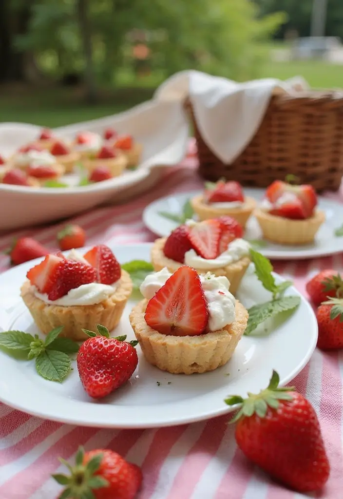 30+ Mini Tart Dessert Recipes That Are Easy, Cute, and Delicious 157 30+ Mini Tart Dessert Recipes That Are Easy, Cute, and Delicious - 23. Strawberry Shortcake Mini Tarts