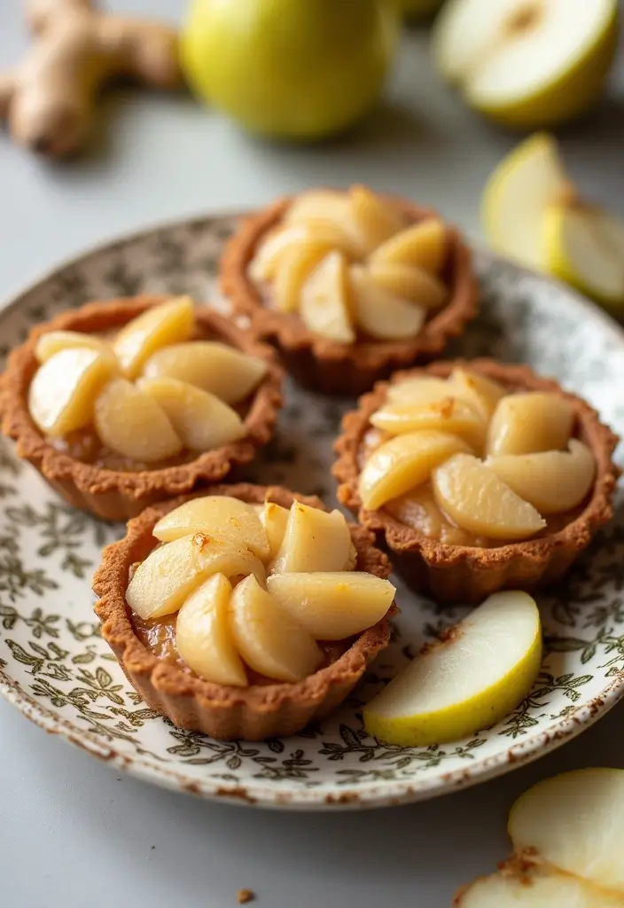 30+ Mini Tart Dessert Recipes That Are Easy, Cute, and Delicious 171 30+ Mini Tart Dessert Recipes That Are Easy, Cute, and Delicious - 25. Ginger Pear Mini Tarts