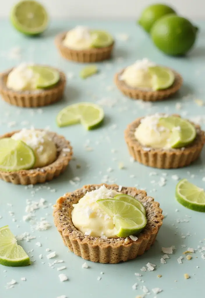 30+ Mini Tart Dessert Recipes That Are Easy, Cute, and Delicious 178 30+ Mini Tart Dessert Recipes That Are Easy, Cute, and Delicious - 26. Coconut Lime Chia Seed Mini Tarts