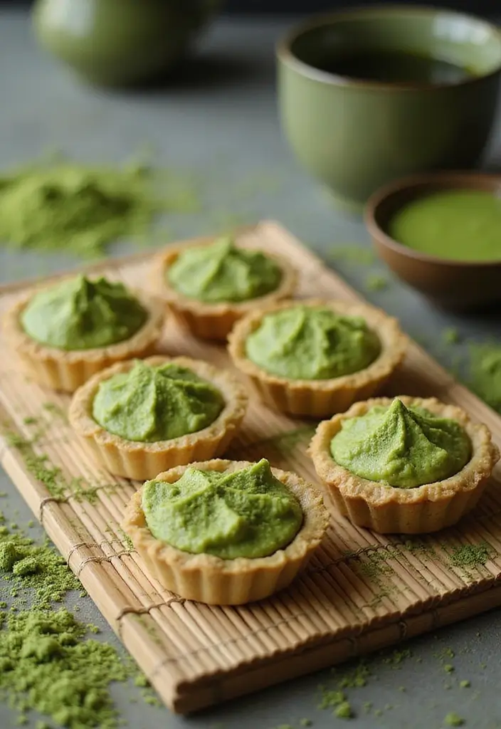 30+ Mini Tart Dessert Recipes That Are Easy, Cute, and Delicious 29 30+ Mini Tart Dessert Recipes That Are Easy, Cute, and Delicious - 5. Matcha Green Tea Mini Tarts
