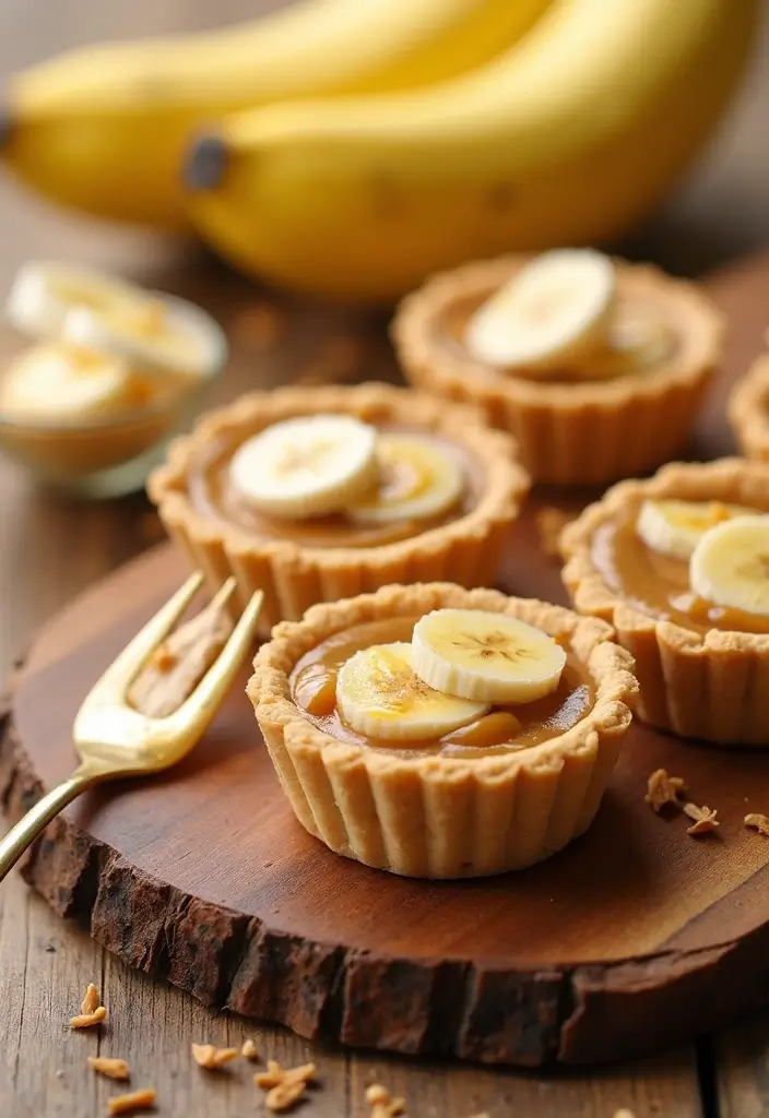 30+ Mini Tart Dessert Recipes That Are Easy, Cute, and Delicious 43 30+ Mini Tart Dessert Recipes That Are Easy, Cute, and Delicious - 7. Peanut Butter Banana Mini Tarts