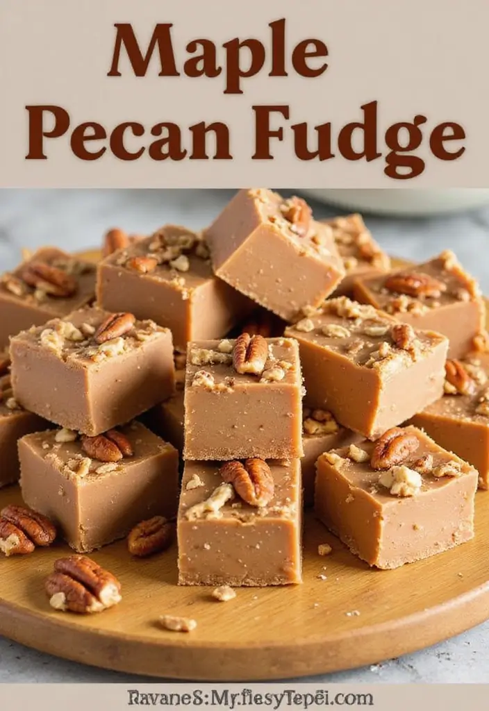 30+ Quick 3-Ingredient No-Bake Dessert Recipes for Instant Sweet Cravings 101 30+ Quick 3-Ingredient No-Bake Dessert Recipes for Instant Sweet Cravings - 17. Simple Maple Pecan Fudge