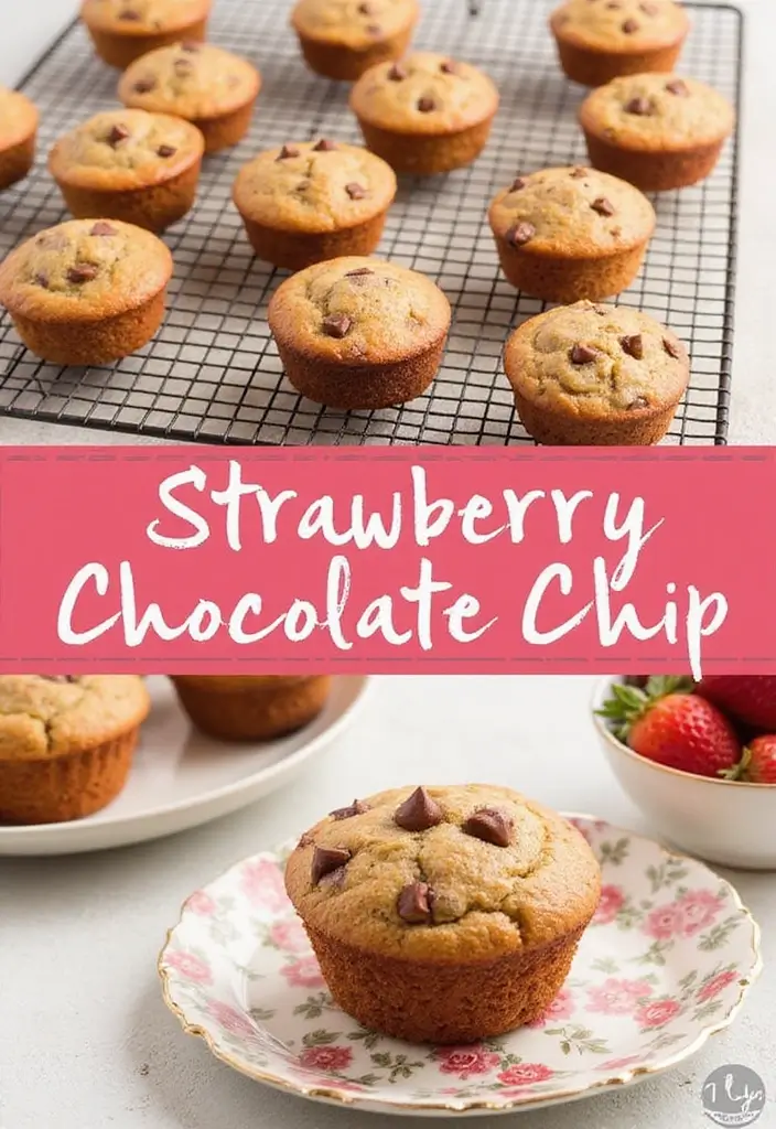 30+ Quick 3-Ingredient No-Bake Dessert Recipes for Instant Sweet Cravings 161 30+ Quick 3-Ingredient No-Bake Dessert Recipes for Instant Sweet Cravings - 27. Strawberry Chocolate Chip Muffins