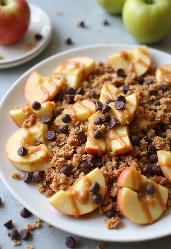 30+ Quick No-Bake Dessert Recipes That Come Together in Minutes 63 30+ Quick No-Bake Dessert Recipes That Come Together in Minutes - 11. Healthy Apple Nachos