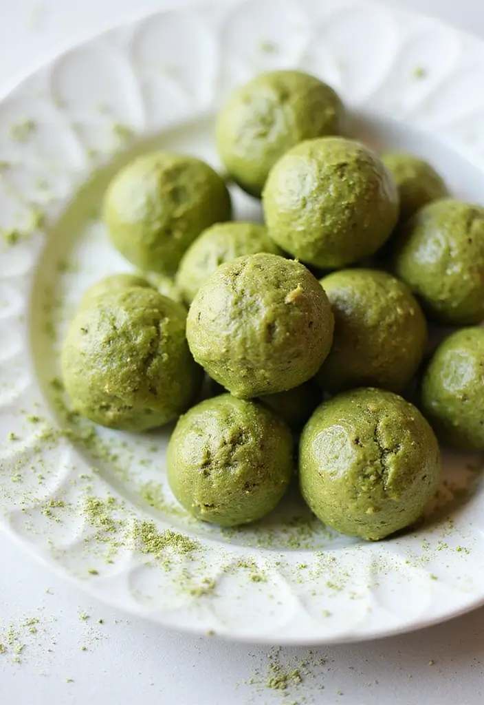 30+ Quick No-Bake Dessert Recipes That Come Together in Minutes 128 30+ Quick No-Bake Dessert Recipes That Come Together in Minutes - 22. No-Bake Matcha Energy Bites