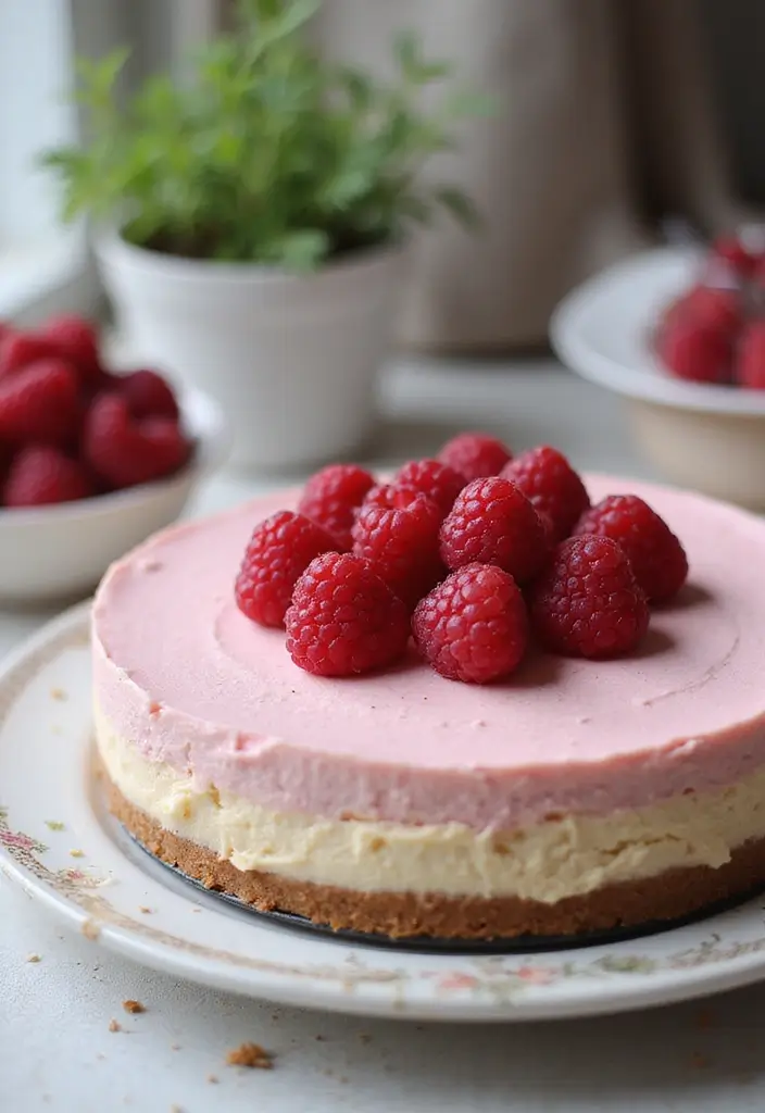 30+ Quick No-Bake Dessert Recipes That Come Together in Minutes 152 30+ Quick No-Bake Dessert Recipes That Come Together in Minutes - 26. No-Bake Raspberry Cheesecake